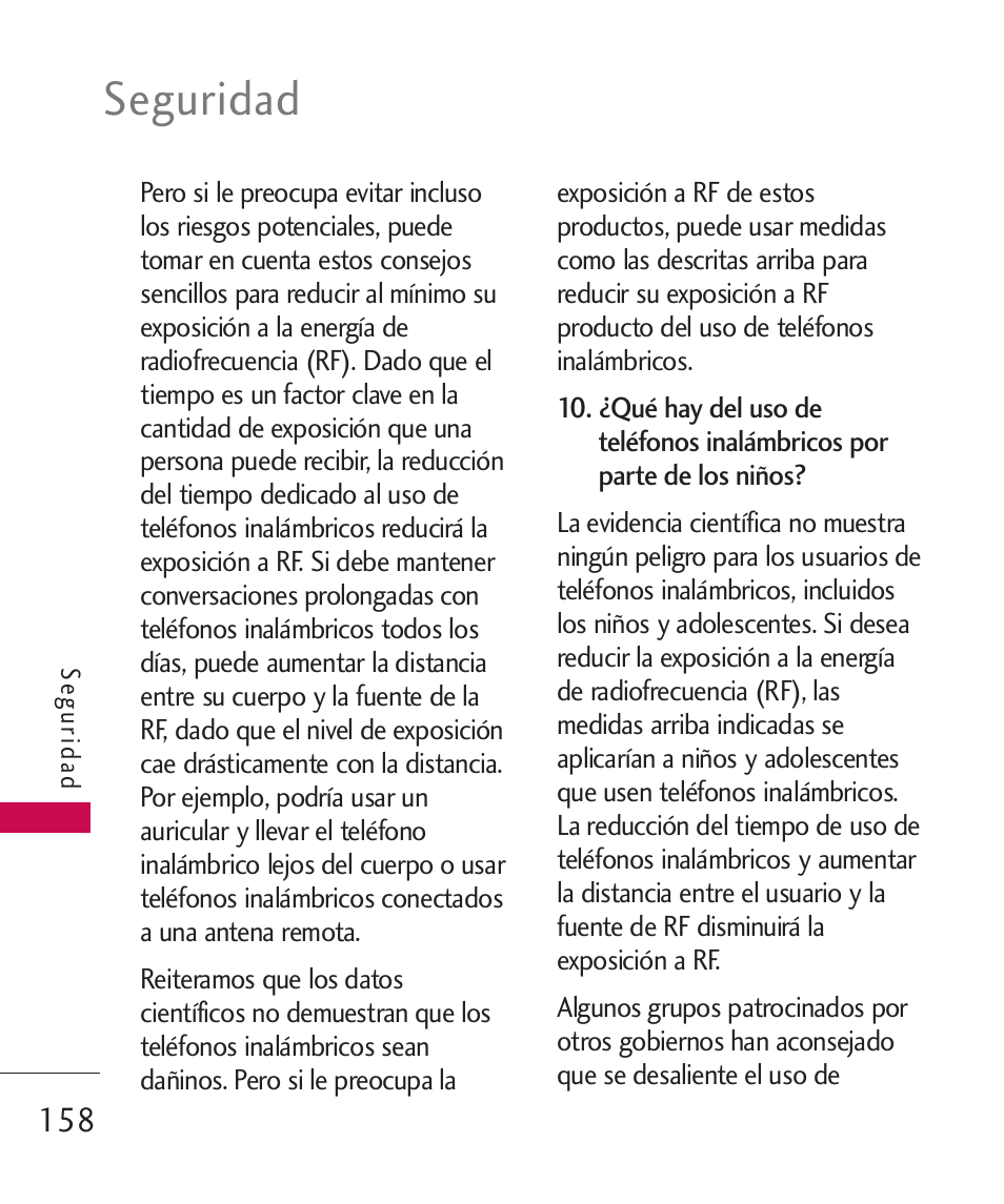 Seguridad | LG ELLIPSE 9250  ES User Manual | Page 326 / 351