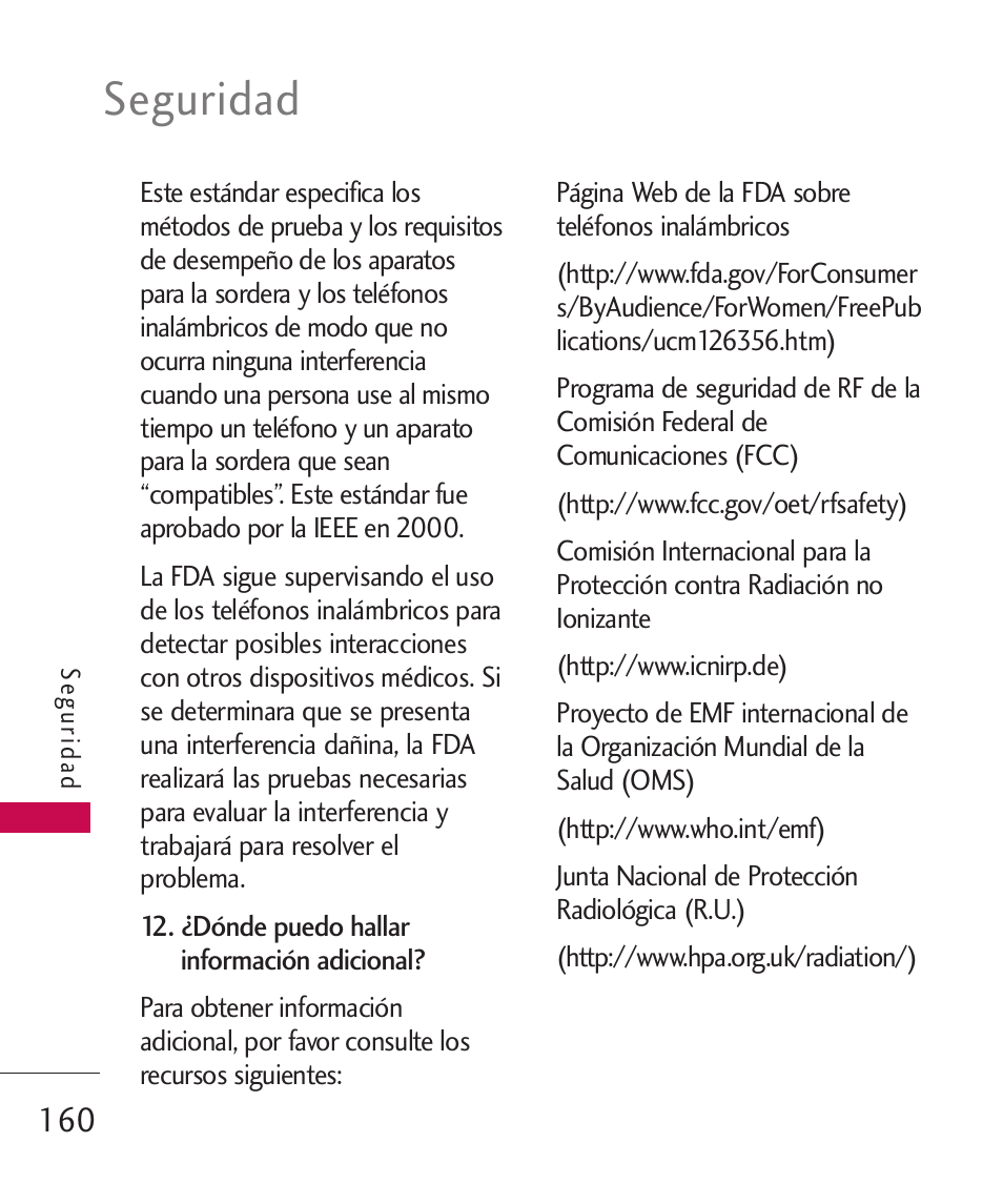 Seguridad | LG ELLIPSE 9250  ES User Manual | Page 328 / 351