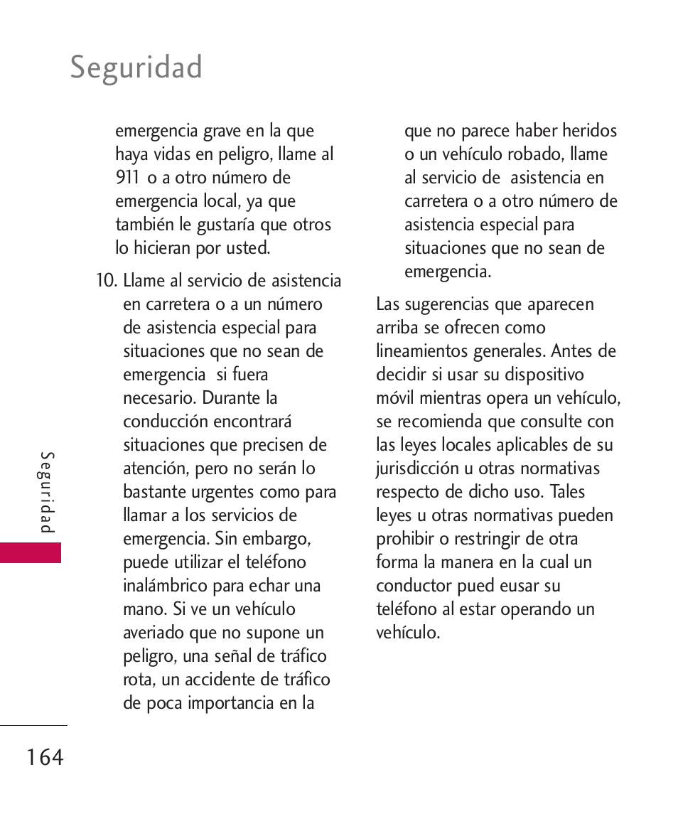 Seguridad | LG ELLIPSE 9250  ES User Manual | Page 332 / 351