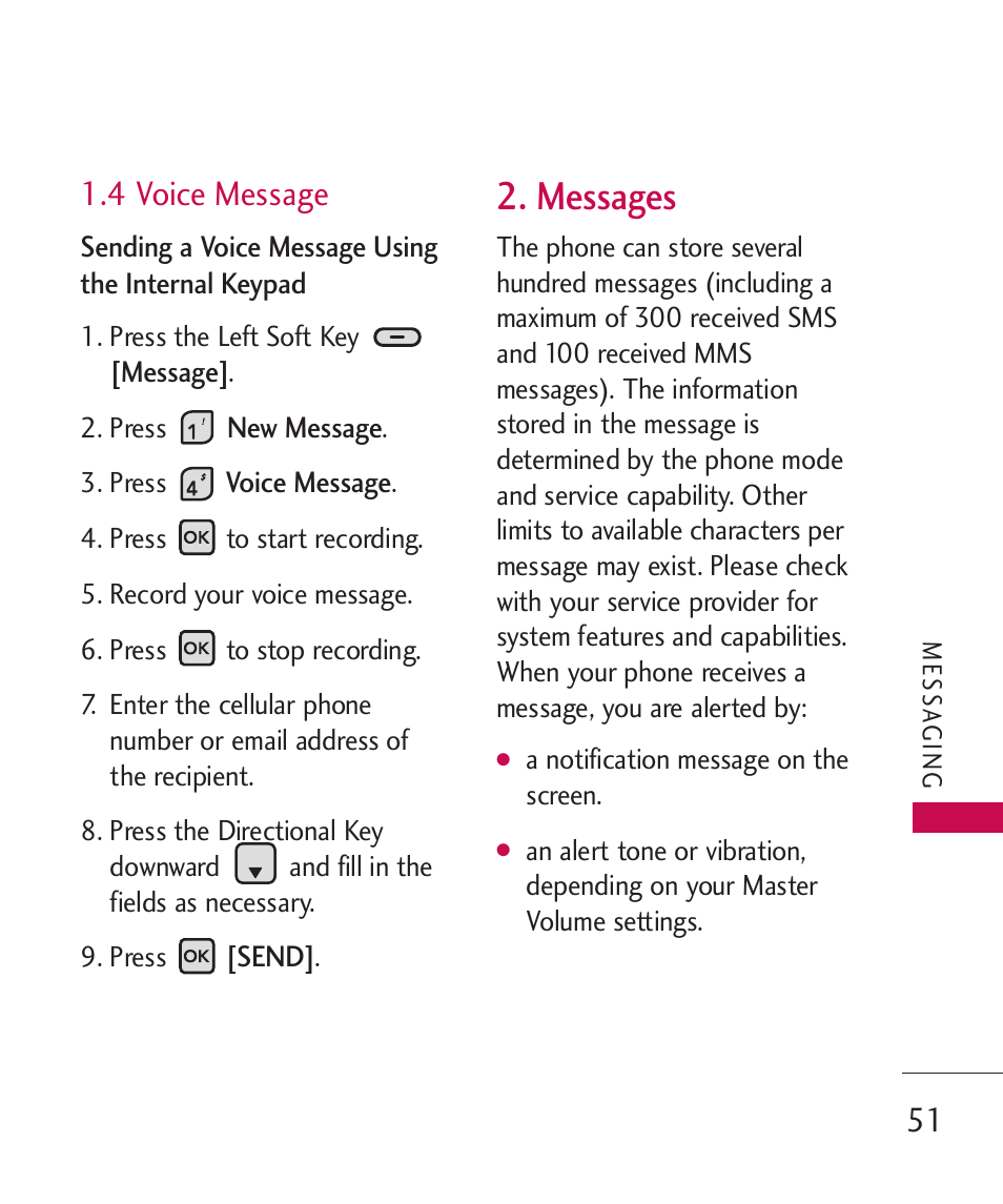 Messages, 4 voice message | LG ELLIPSE 9250  ES User Manual | Page 53 / 351