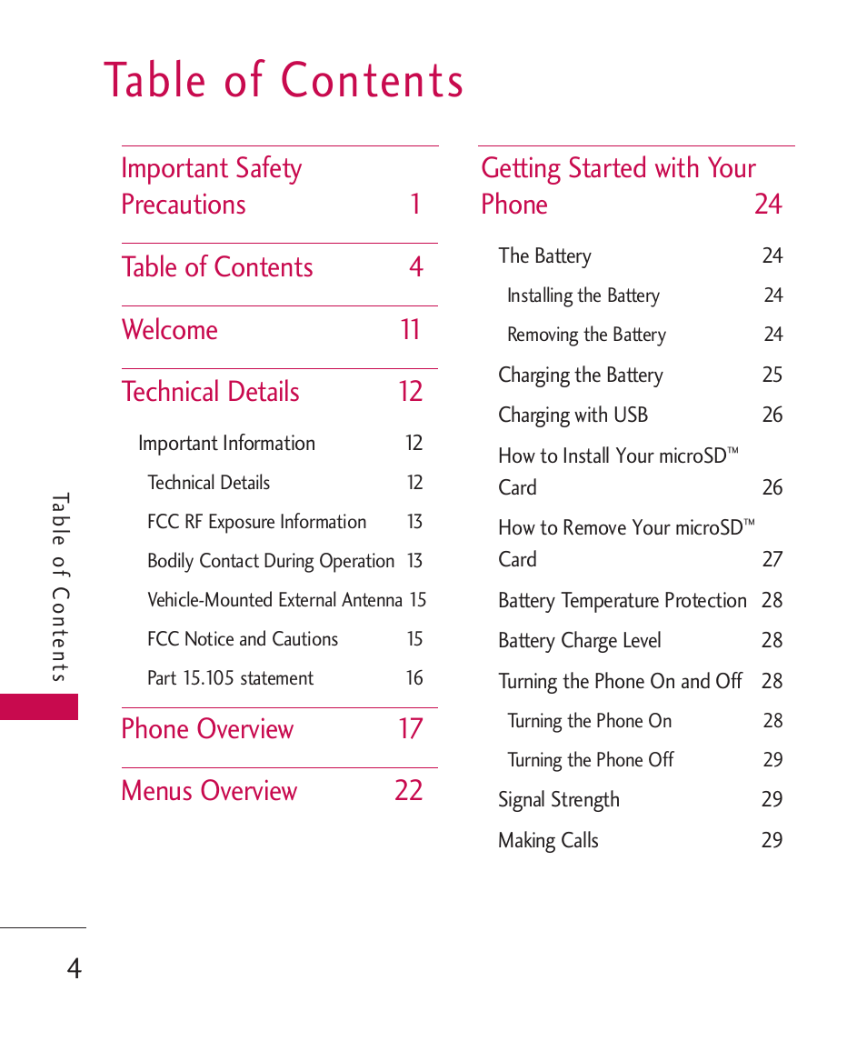 LG ELLIPSE 9250  ES User Manual | Page 6 / 351