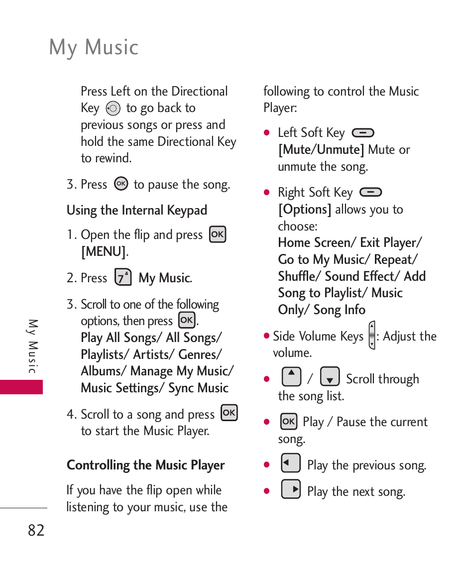 My music | LG ELLIPSE 9250  ES User Manual | Page 84 / 351