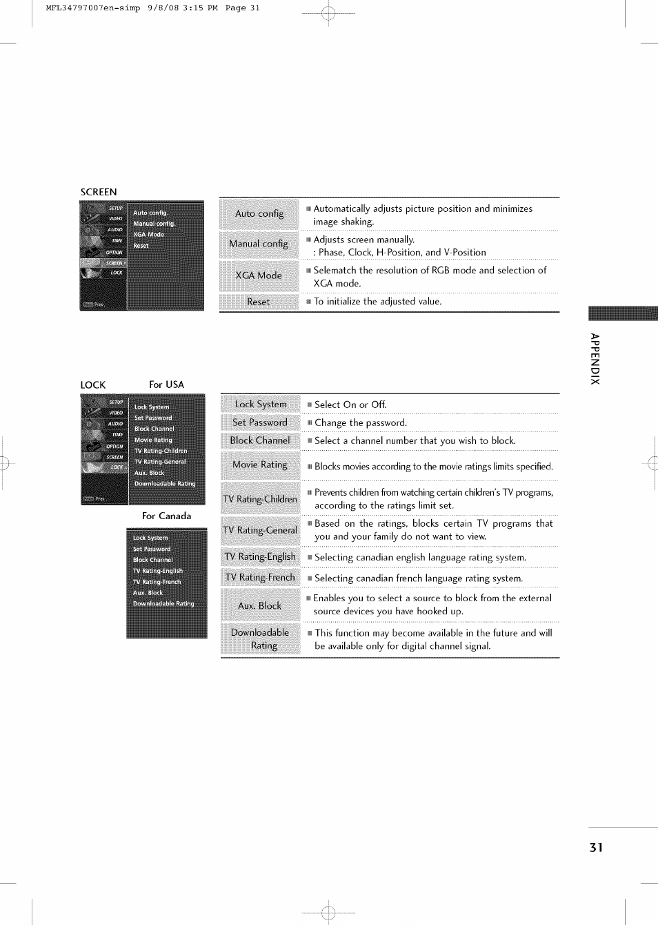 LG 32LCSDC User Manual | Page 31 / 36