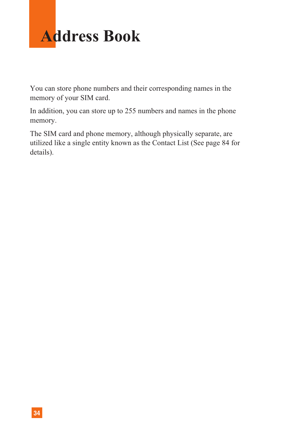 Address book | LG C1300 User Manual | Page 37 / 134