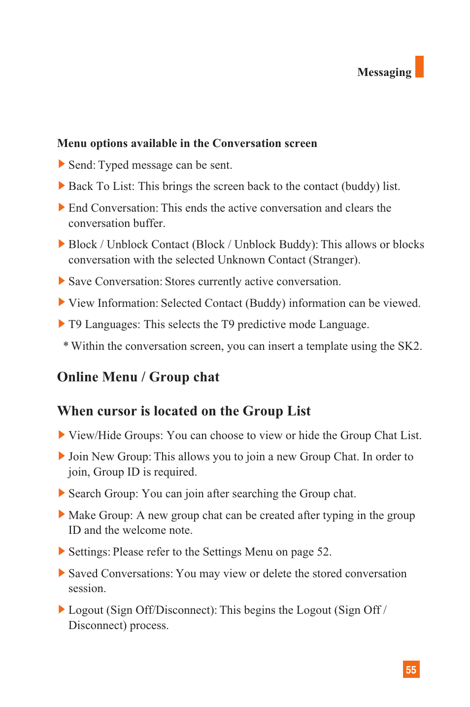 LG C1300 User Manual | Page 58 / 134