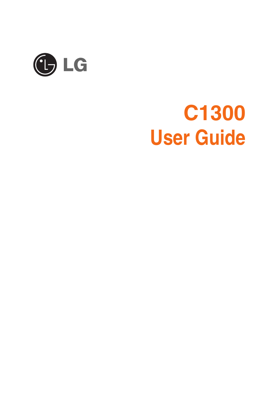 LG C1300 User Manual | Page 6 / 134