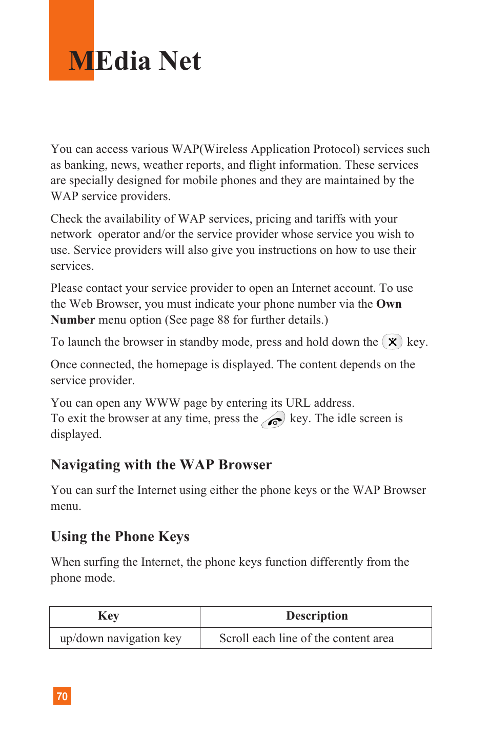 Media net | LG C1300 User Manual | Page 73 / 134