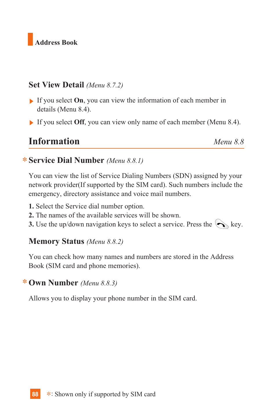 Information | LG C1300 User Manual | Page 91 / 134