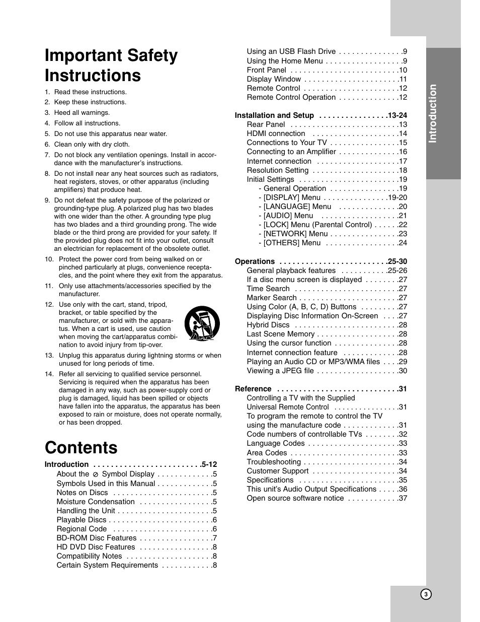 LG BH200 User Manual | Page 3 / 41