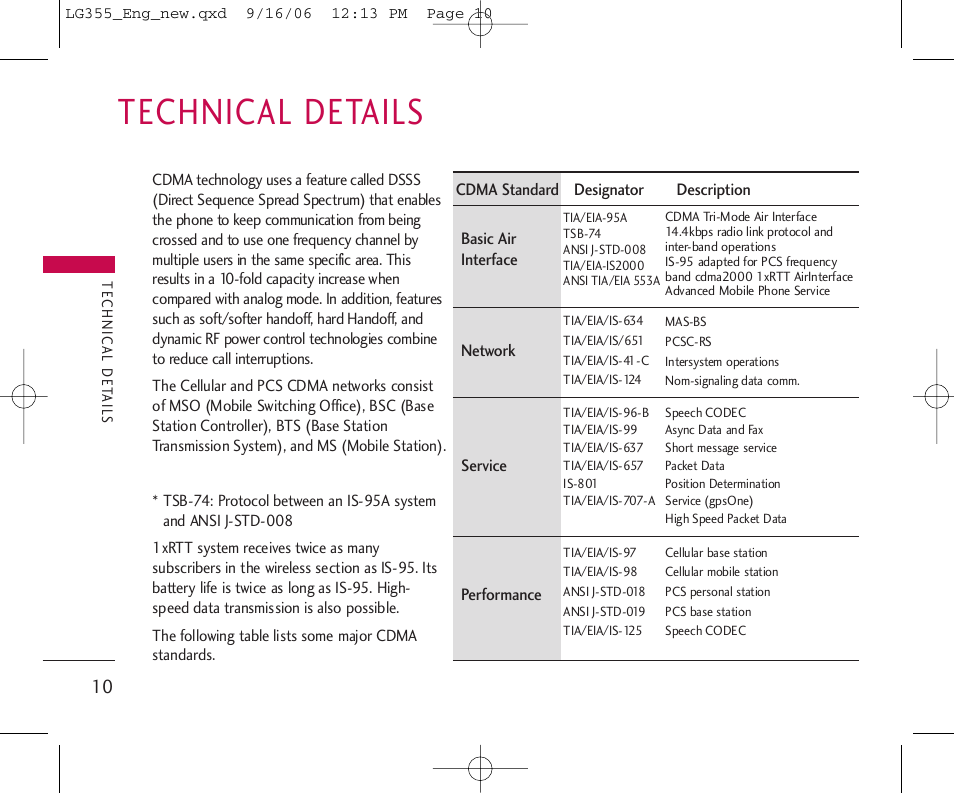 Technical details | LG 355 User Manual | Page 12 / 102