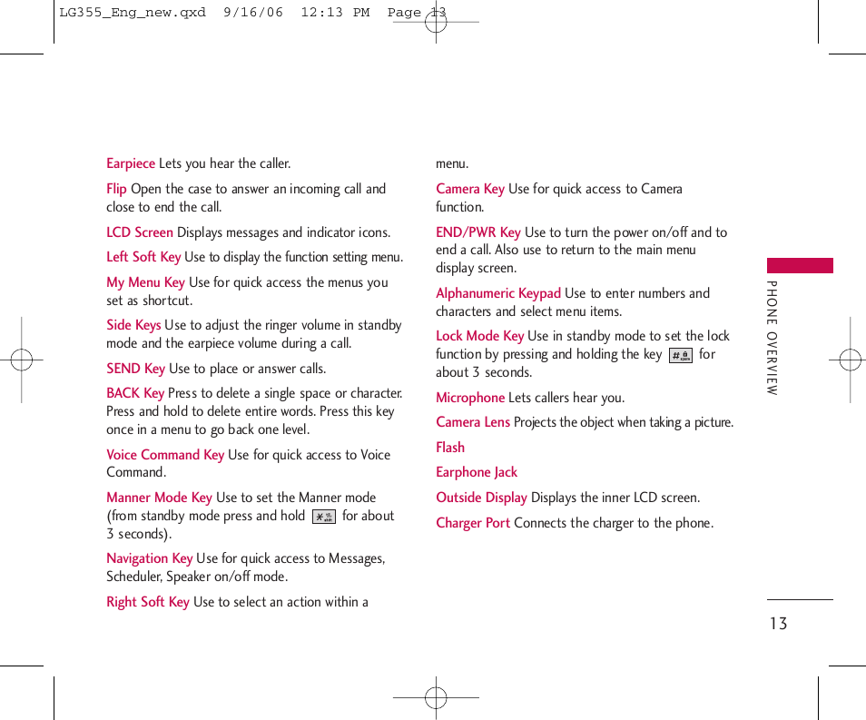 LG 355 User Manual | Page 15 / 102