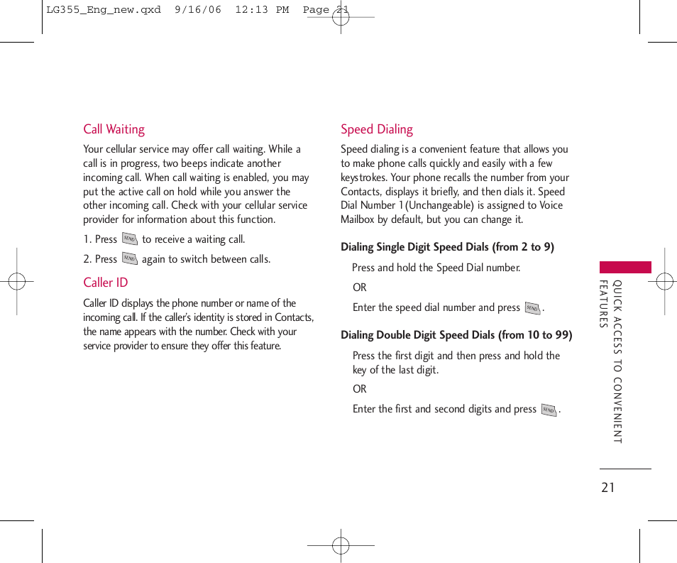 LG 355 User Manual | Page 23 / 102