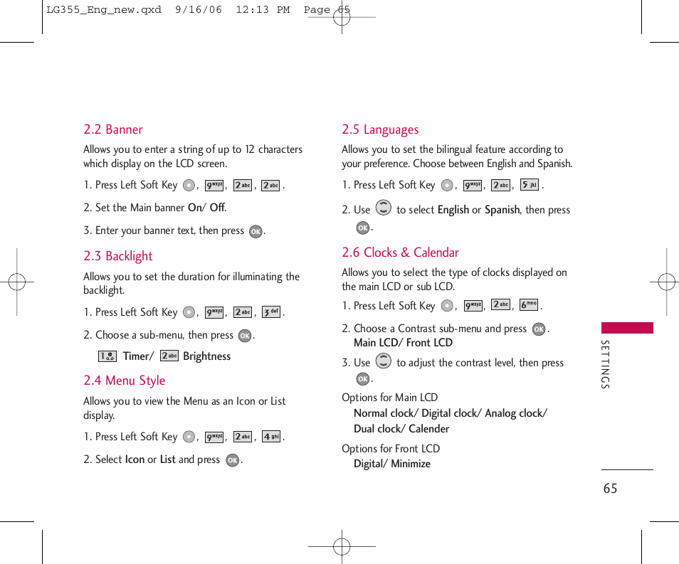 LG 355 User Manual | Page 67 / 102