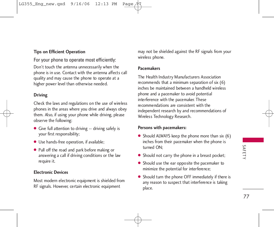 LG 355 User Manual | Page 79 / 102