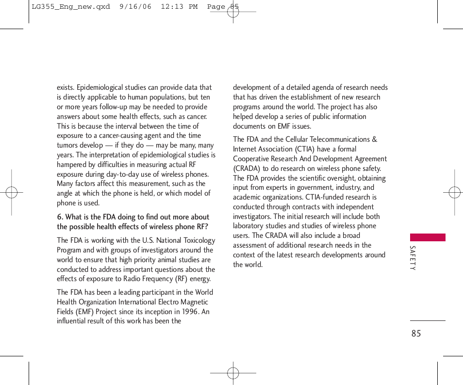LG 355 User Manual | Page 87 / 102