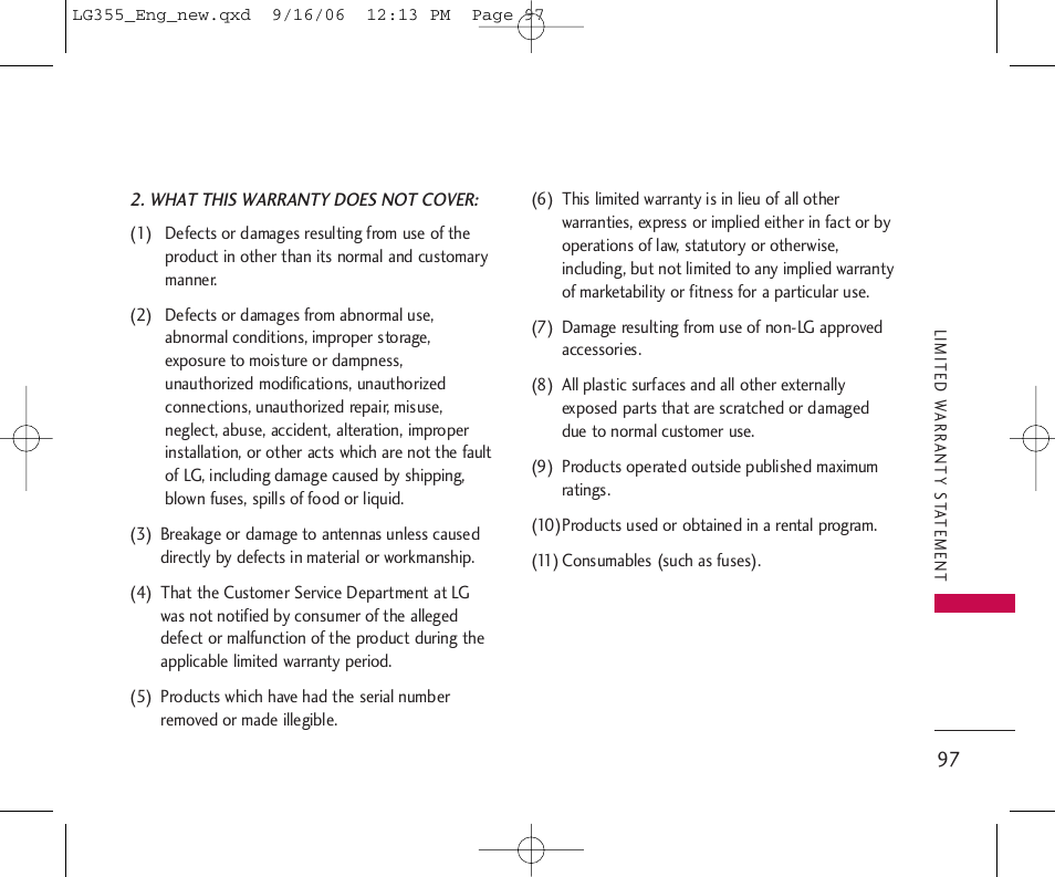 LG 355 User Manual | Page 99 / 102