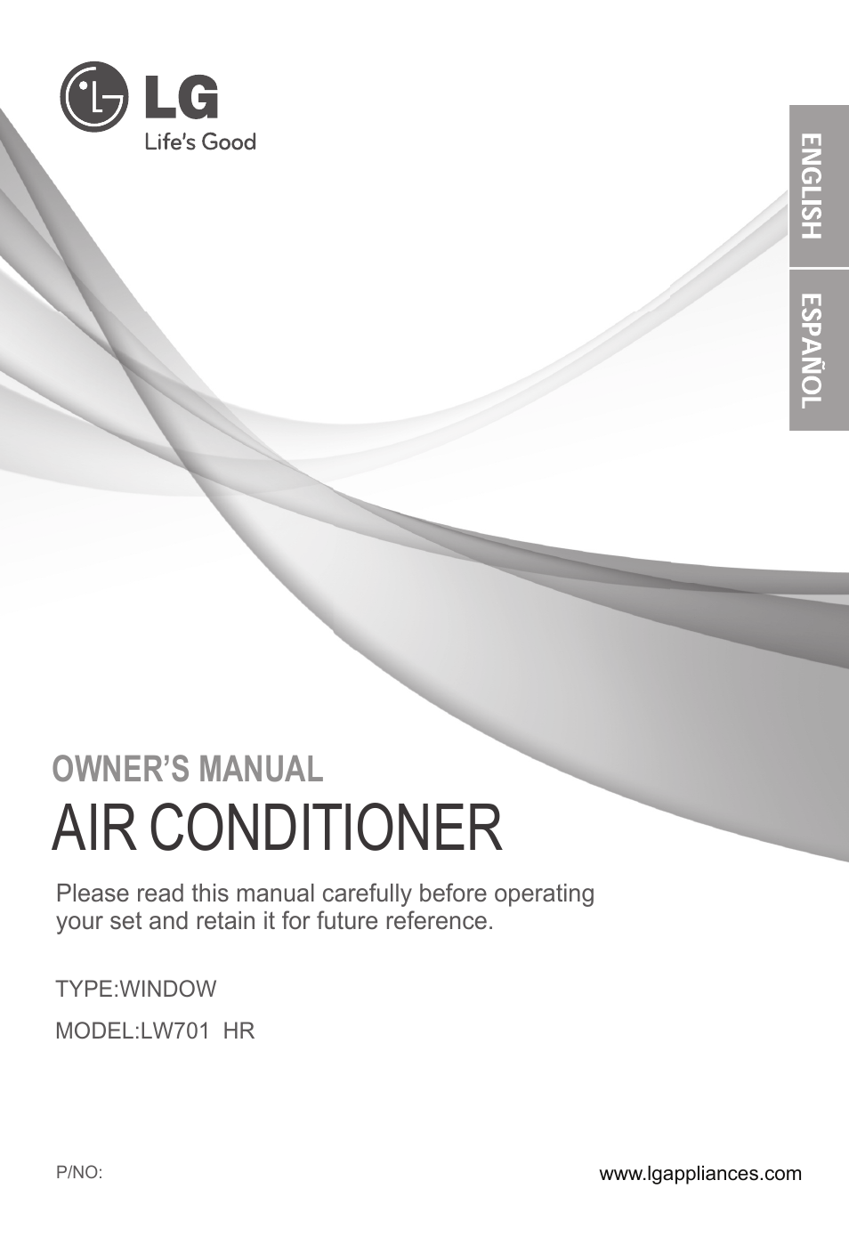 LG Air Conditioner LW701 HR User Manual | 44 pages