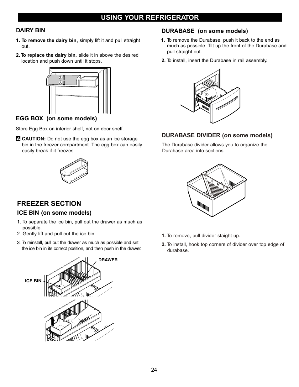 Using your refrigerator | LG LRBC2051 User Manual | Page 24 / 35