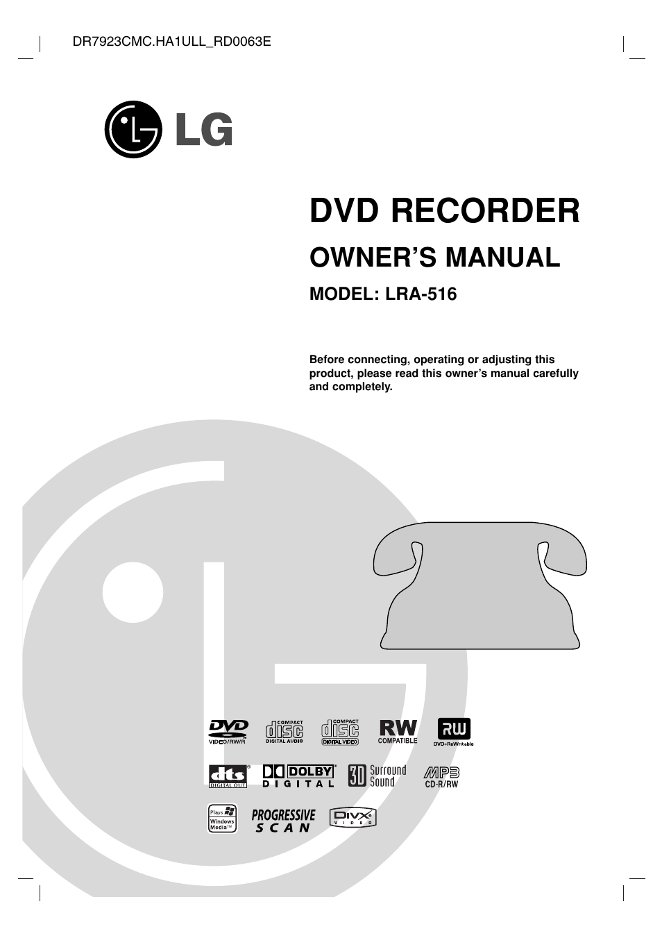 LG LRA-516 User Manual | 56 pages