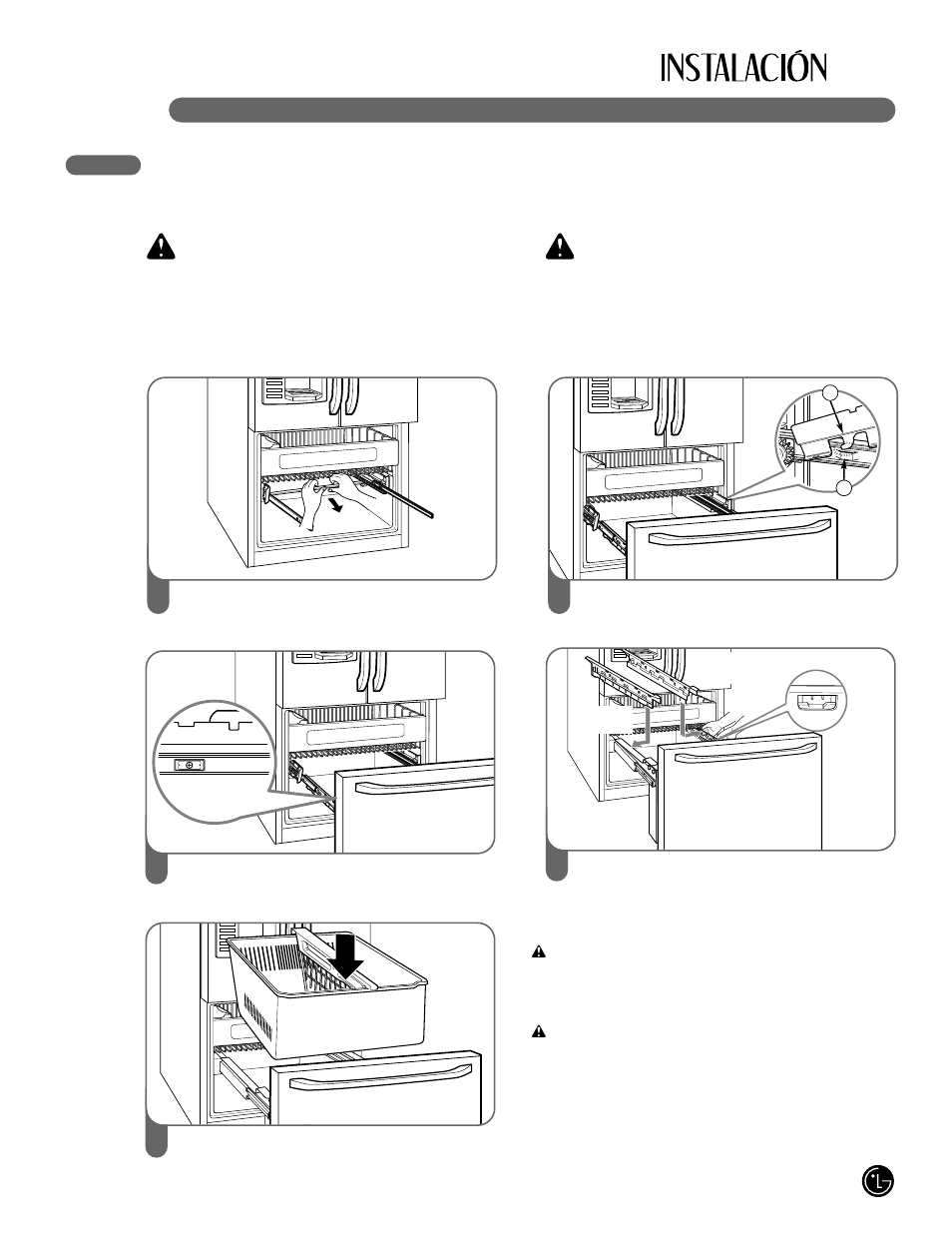 Wprecaución, Wpeligro | LG LFX25980 User Manual | Page 101 / 132