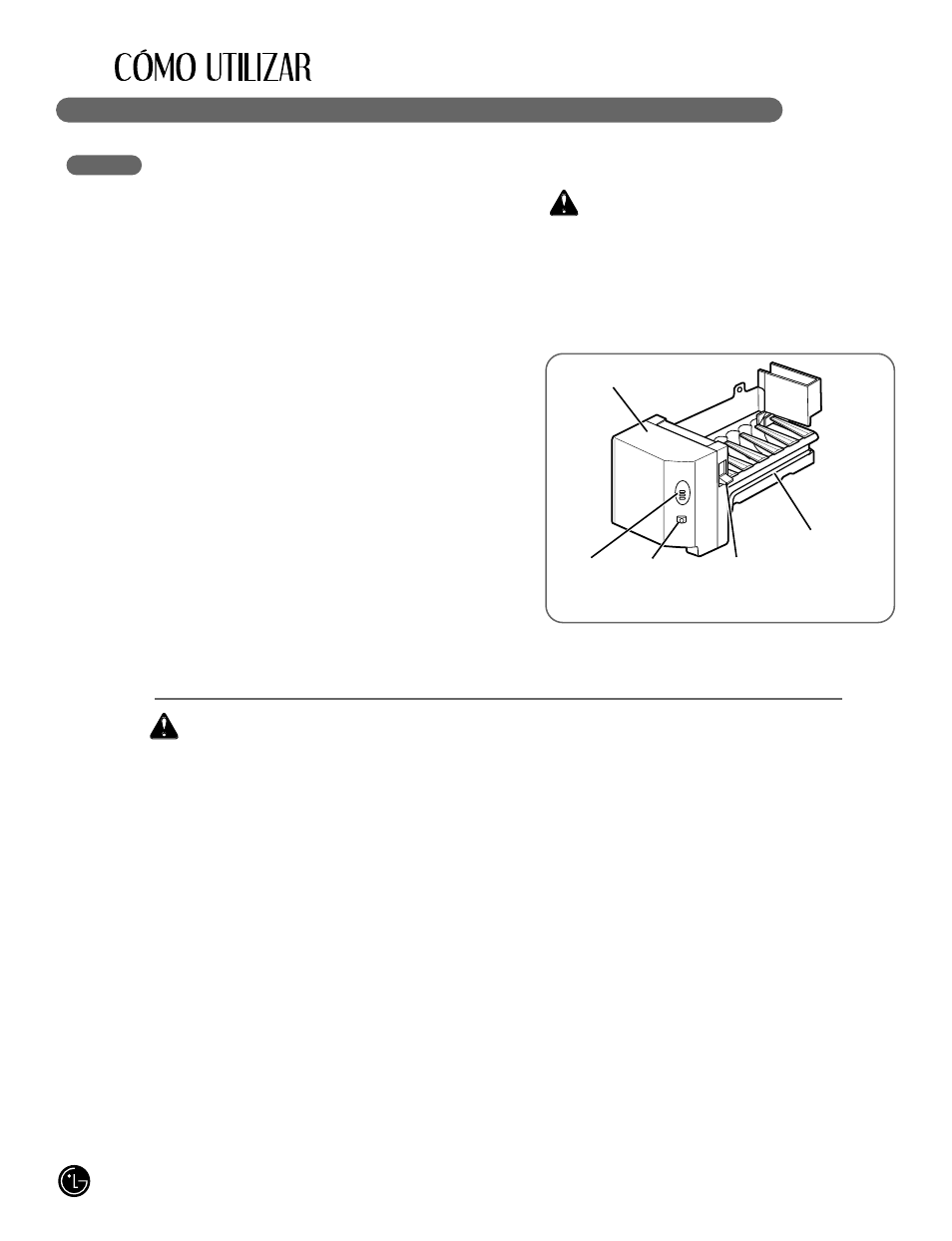 Wadvertencia w w precaución, 112 máquina automática para hacer hielo | LG LFX25980 User Manual | Page 112 / 132