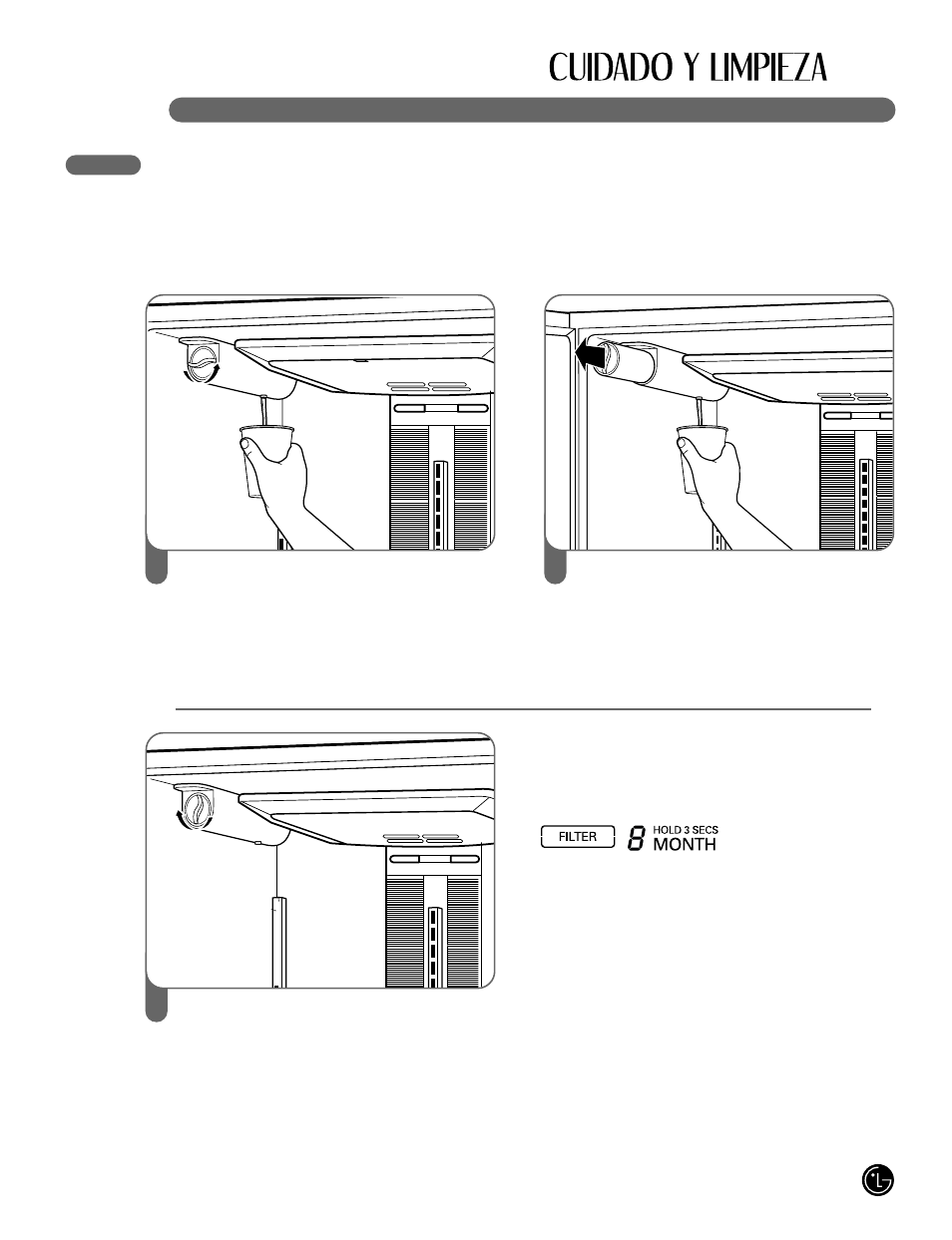 Care and cleaning, Cómo cambiar el filtro de agua | LG LFX25980 User Manual | Page 121 / 132