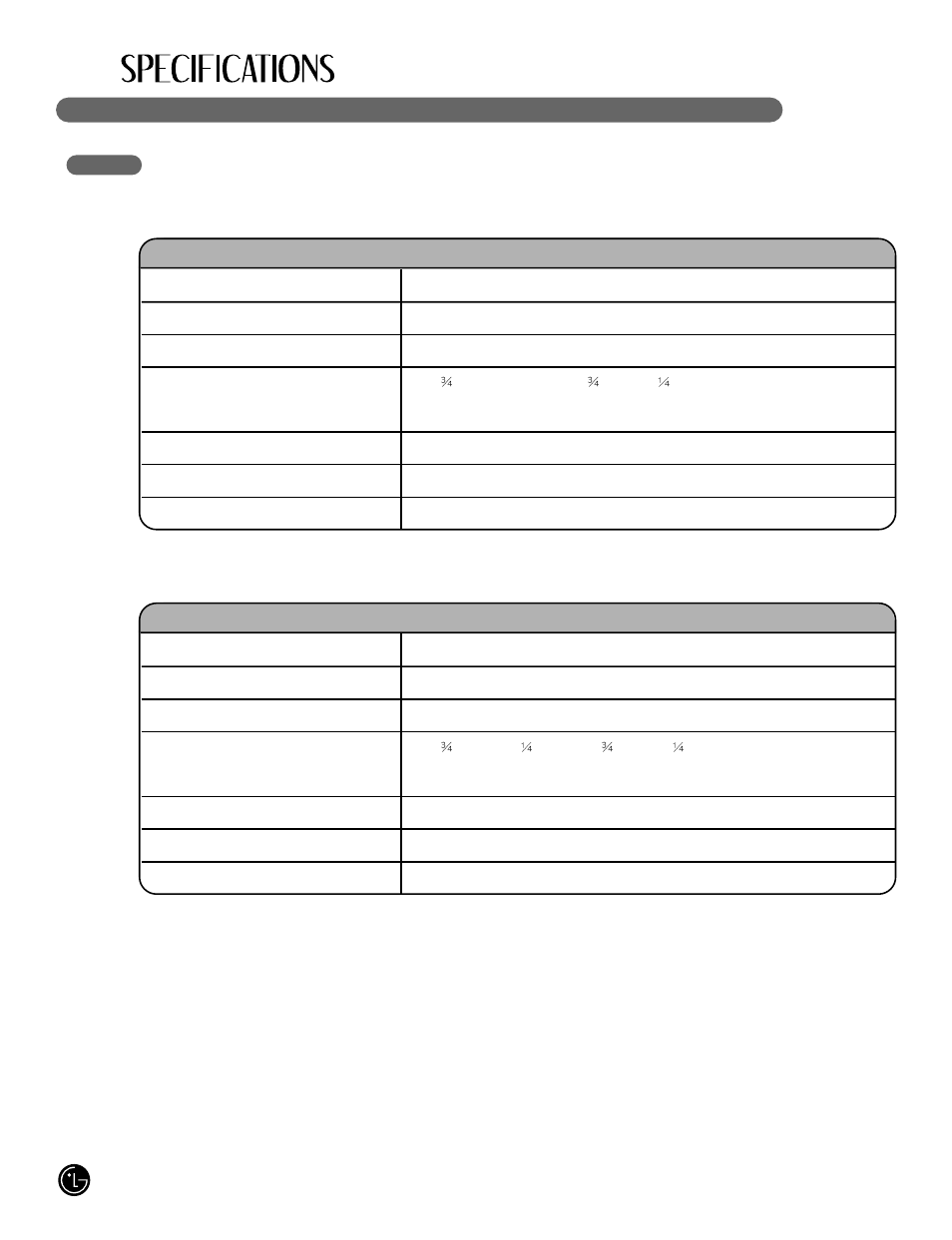 40 key dimensions and specifications | LG LFX25980 User Manual | Page 40 / 132