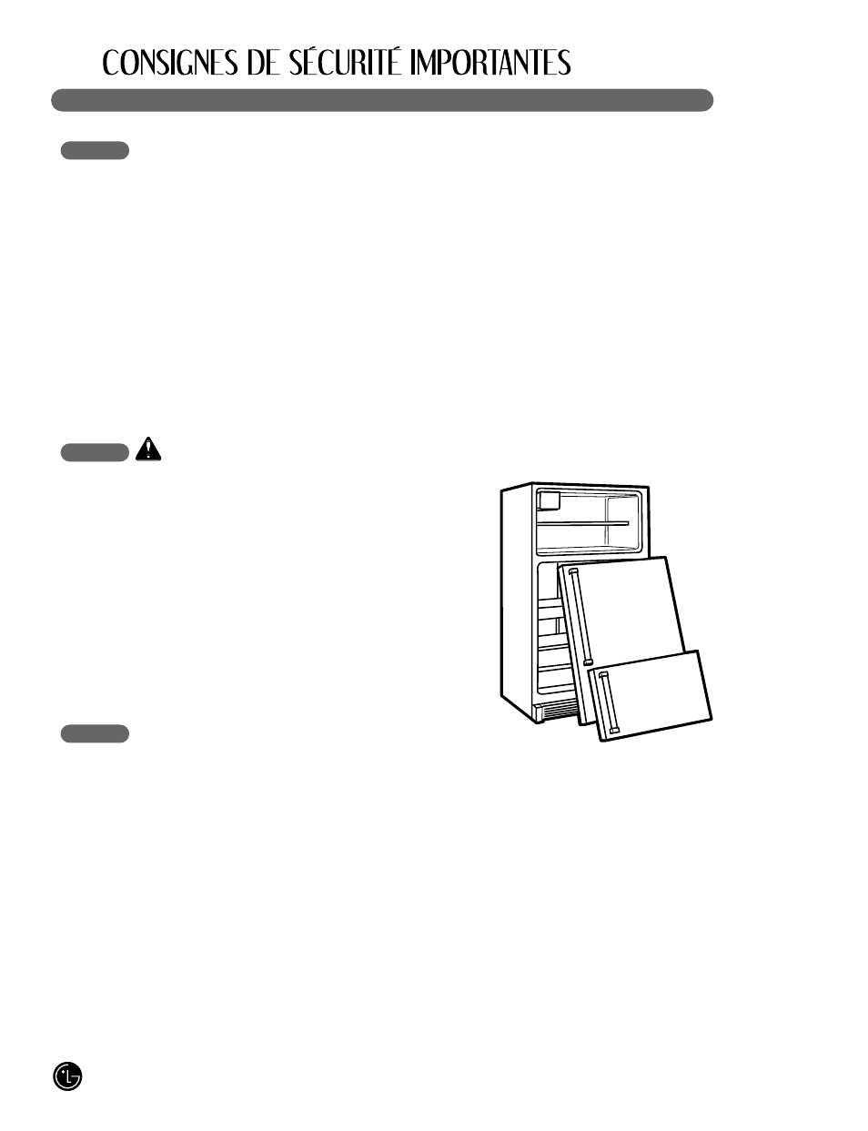 Wdanger | LG LFX25980 User Manual | Page 48 / 132