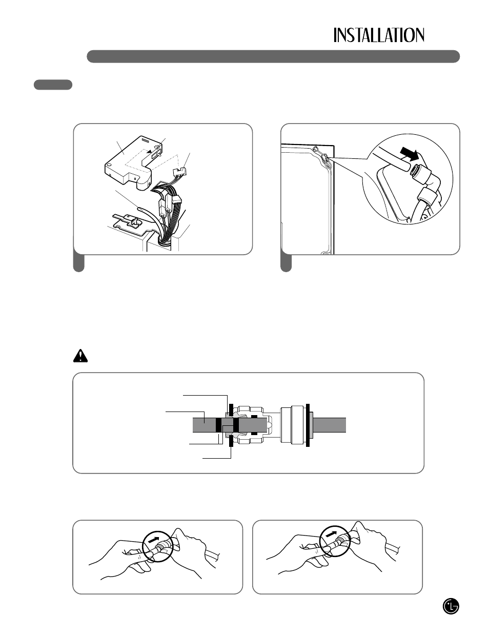 Wavertissement, 57 réinstallation des portes | LG LFX25980 User Manual | Page 57 / 132