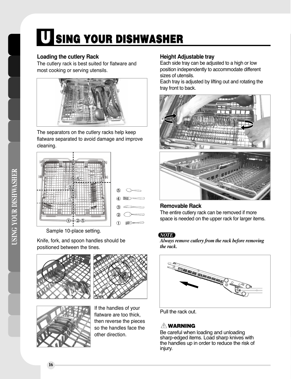 LG LDF9810BB User Manual | Page 16 / 48