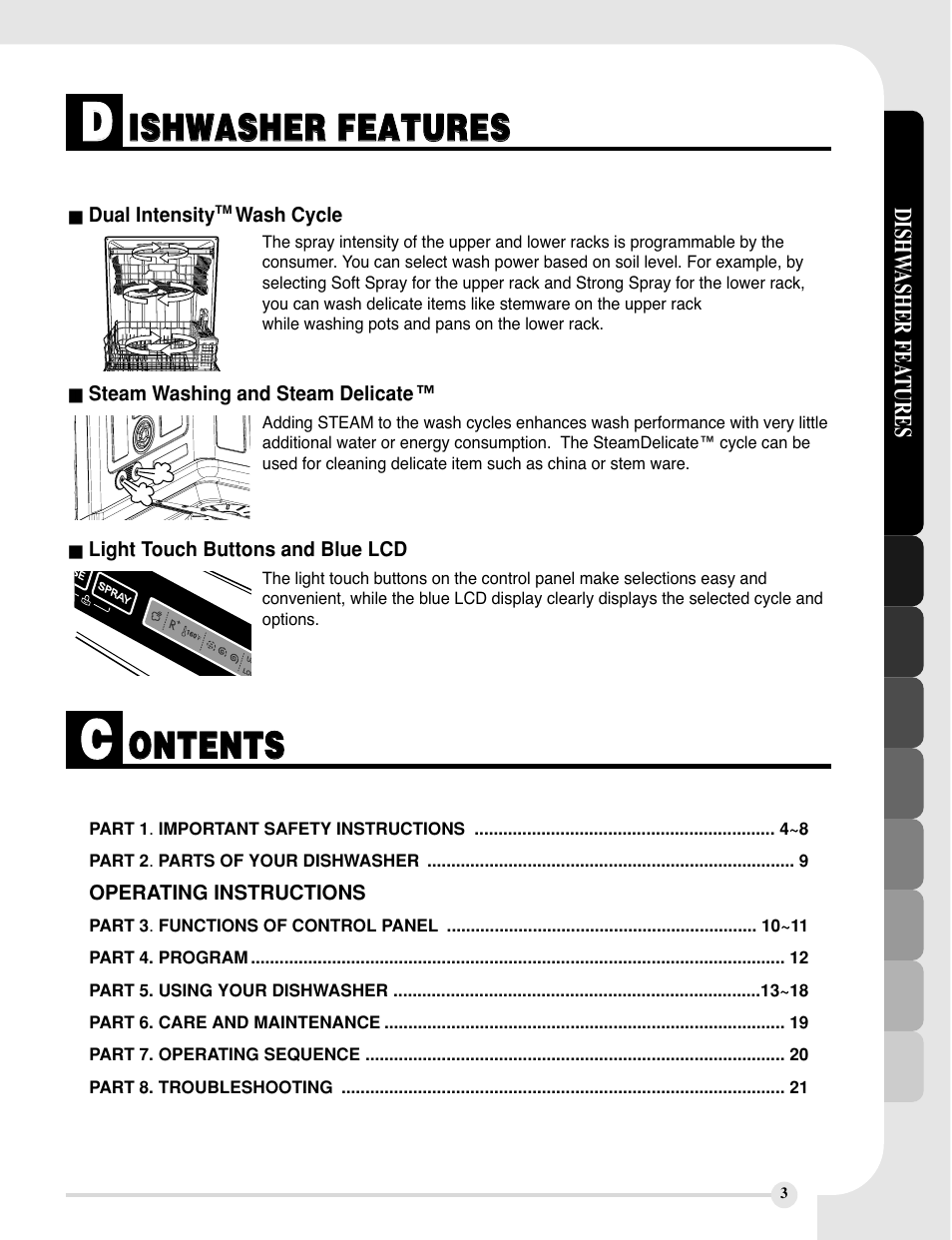 Oon nt te en nt ts s | LG LDF9810BB User Manual | Page 3 / 48