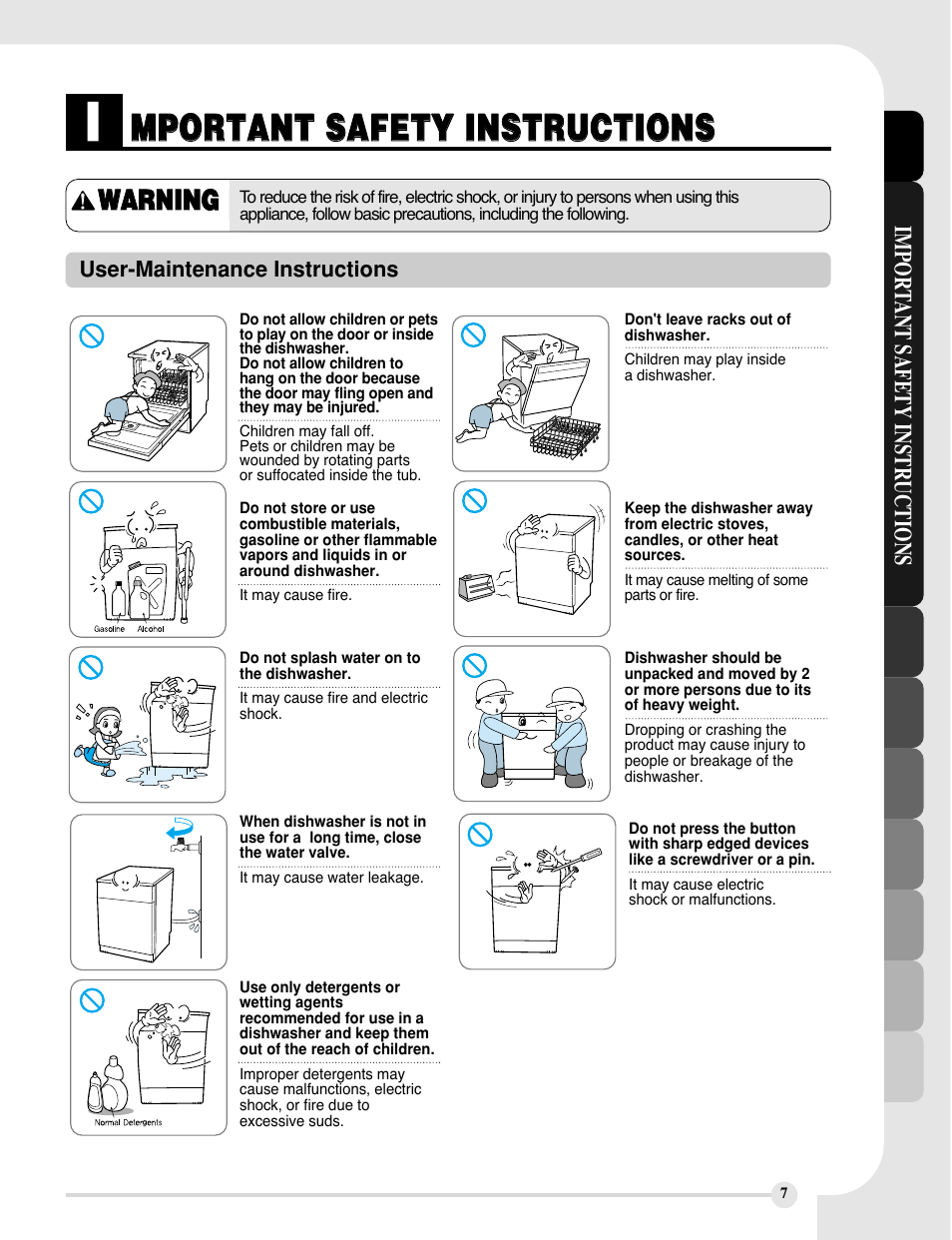 LG LDF9810BB User Manual | Page 7 / 48