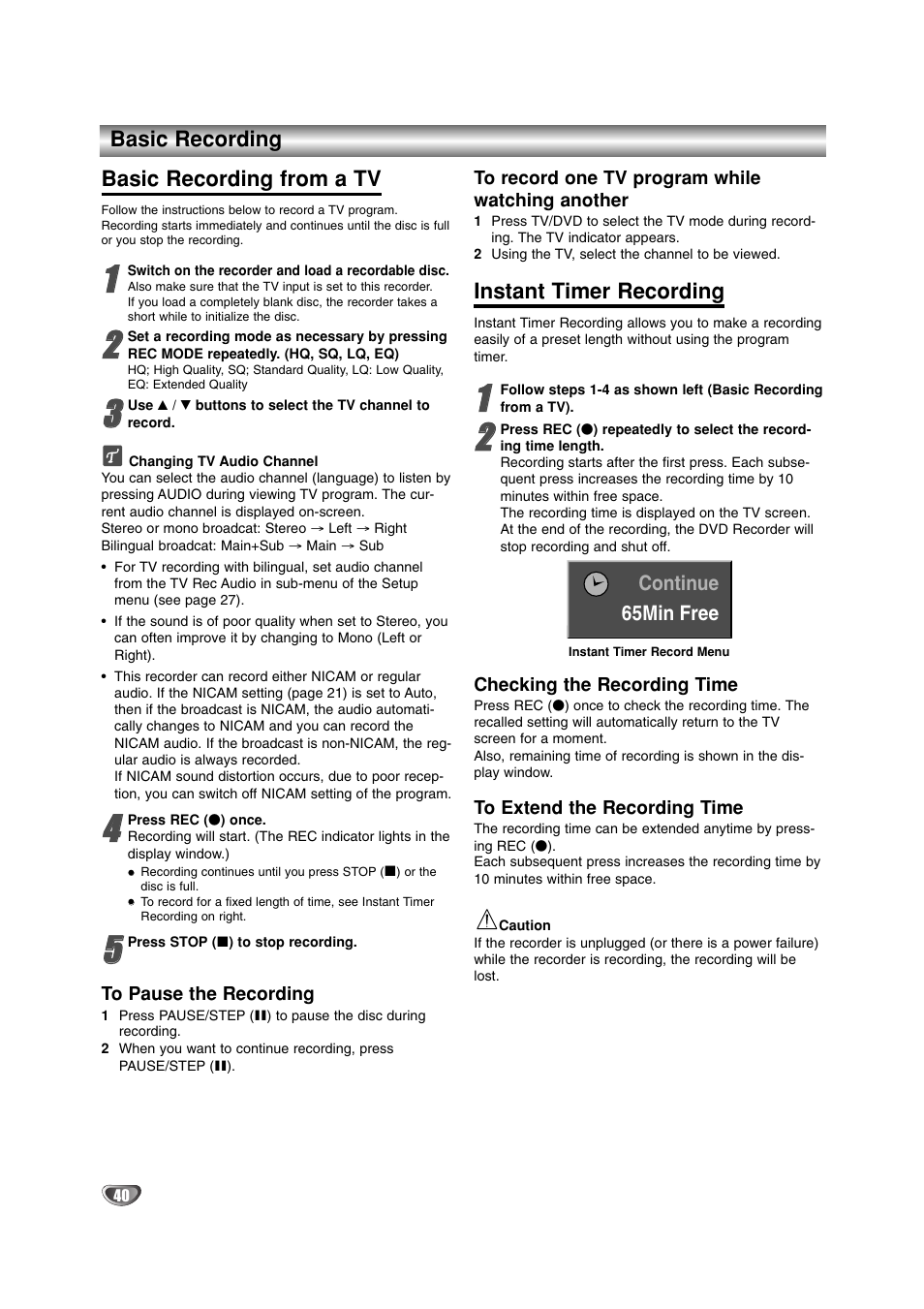 LG DR4912 User Manual | Page 40 / 64