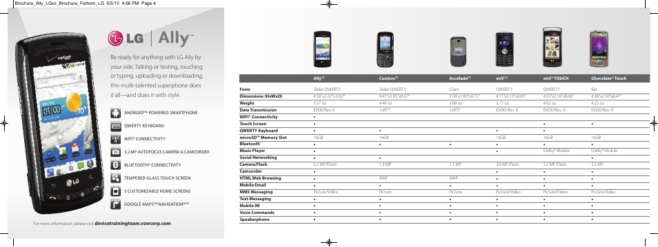 LG Ally VS740 User Manual | Page 2 / 2