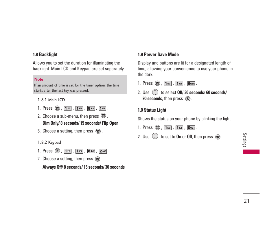 LG 150 User Manual | Page 22 / 76