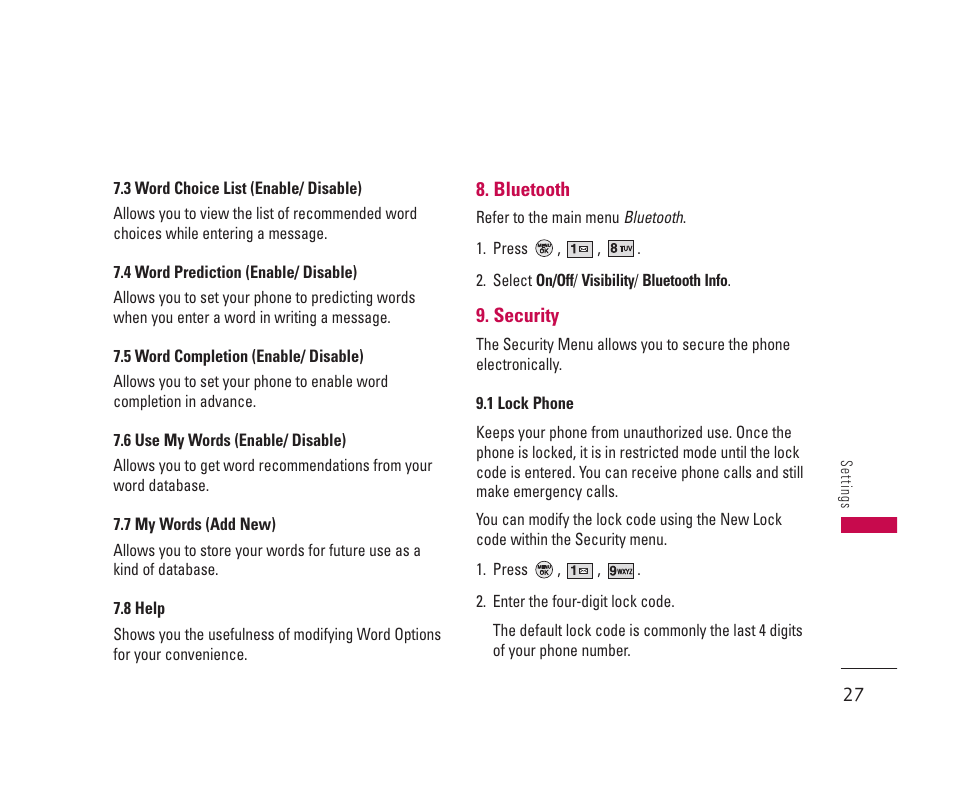 LG 150 User Manual | Page 28 / 76