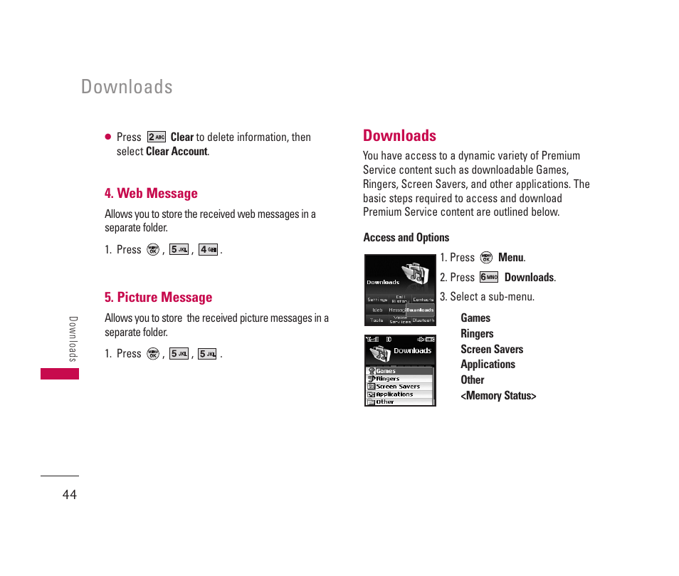 Downloads | LG 150 User Manual | Page 45 / 76