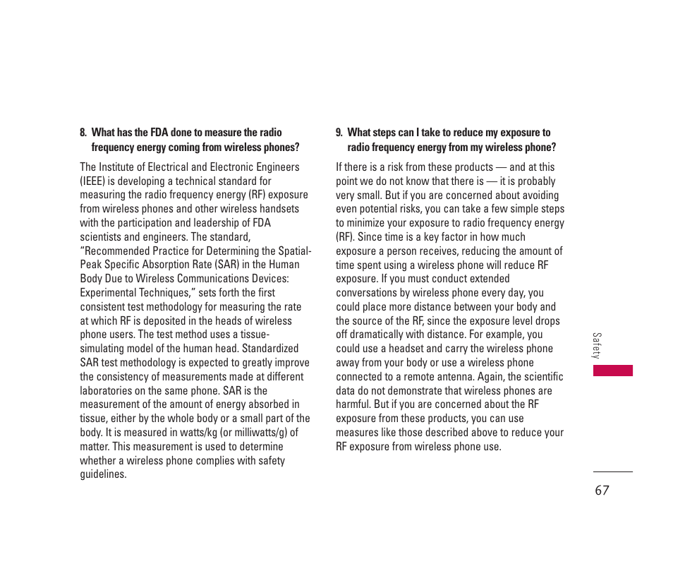 LG 150 User Manual | Page 68 / 76