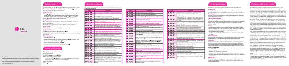 LG 620G User Manual | Page 2 / 2