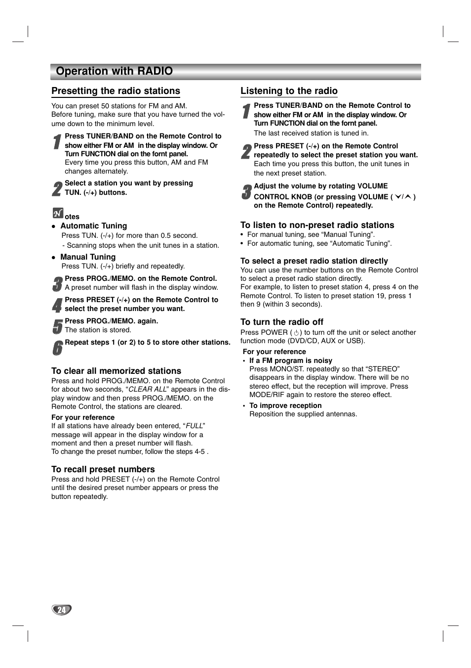 LG LF-D7150 User Manual | Page 24 / 28
