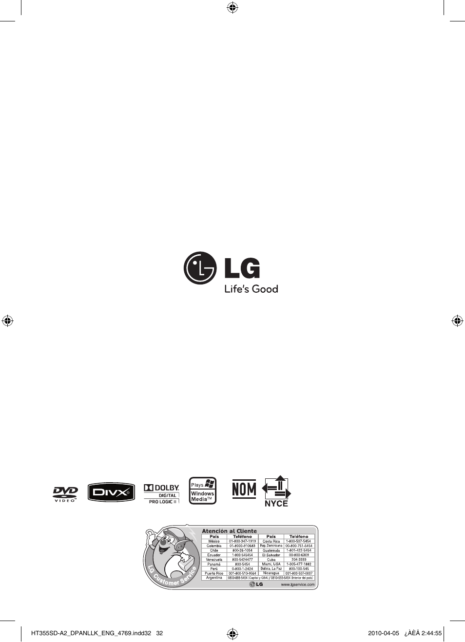 LG SH35SD-S User Manual | Page 32 / 32