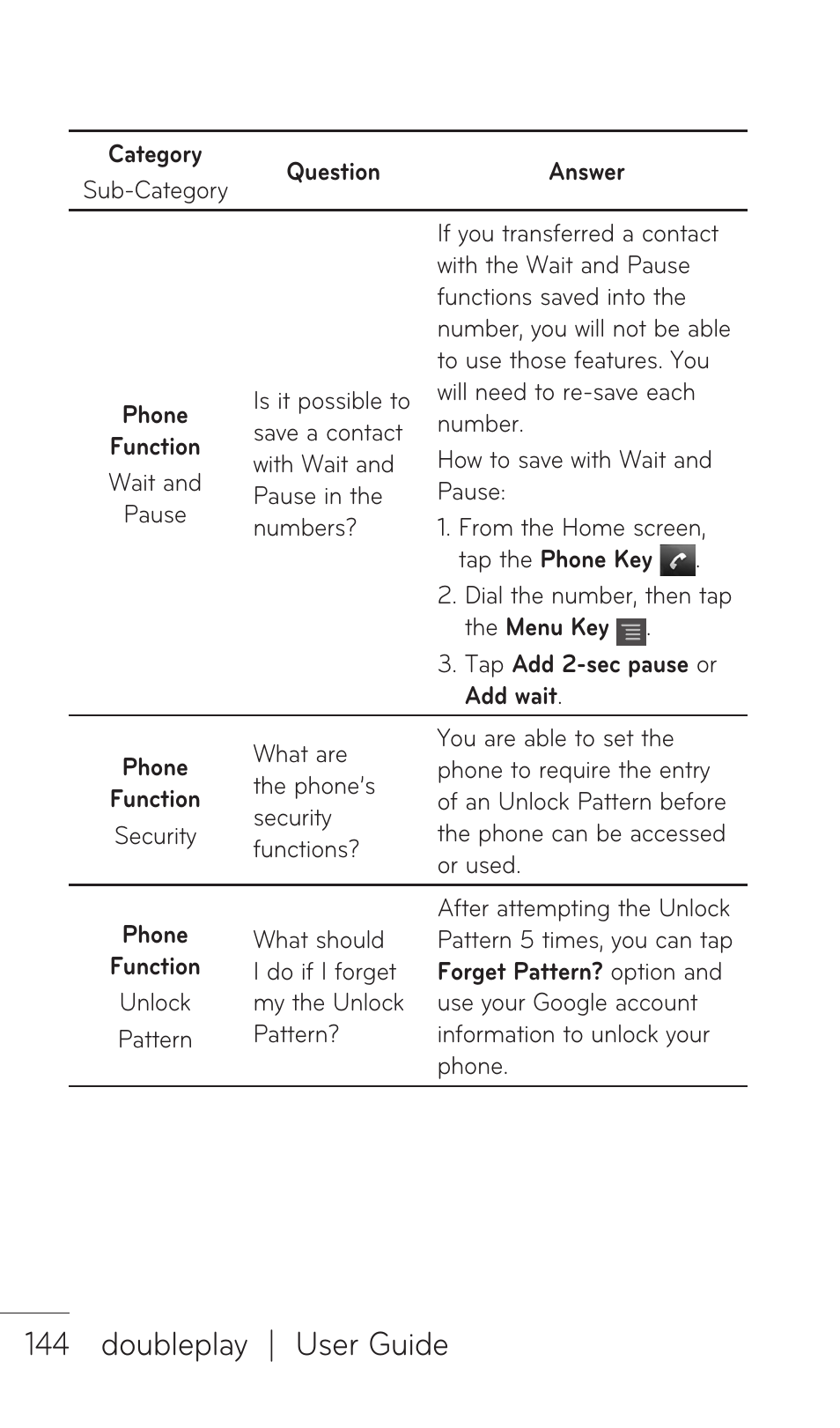 144 doubleplay | user guide | LG DOUBLEPLAY MFL67441301 User Manual | Page 144 / 196