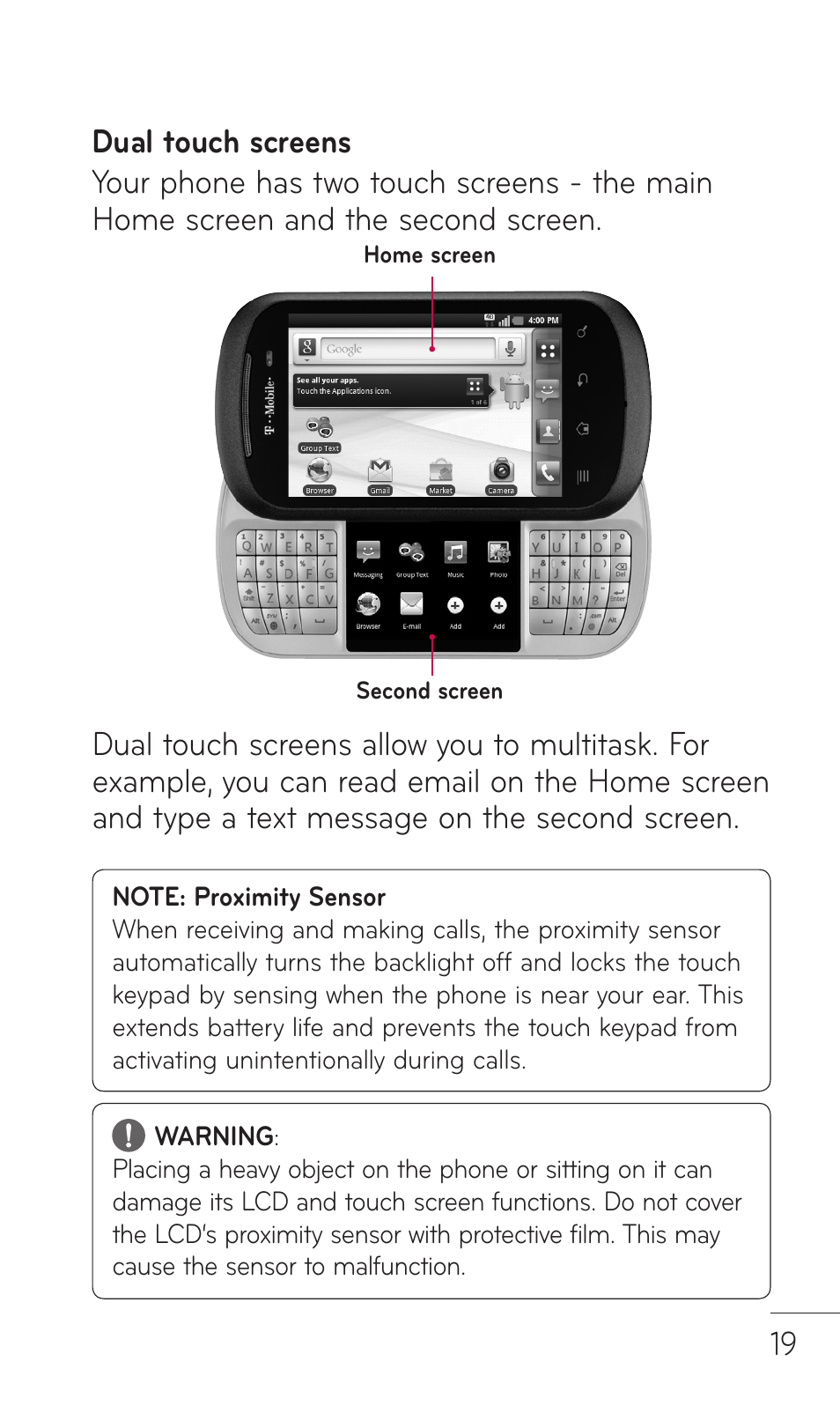 LG DOUBLEPLAY MFL67441301 User Manual | Page 19 / 196