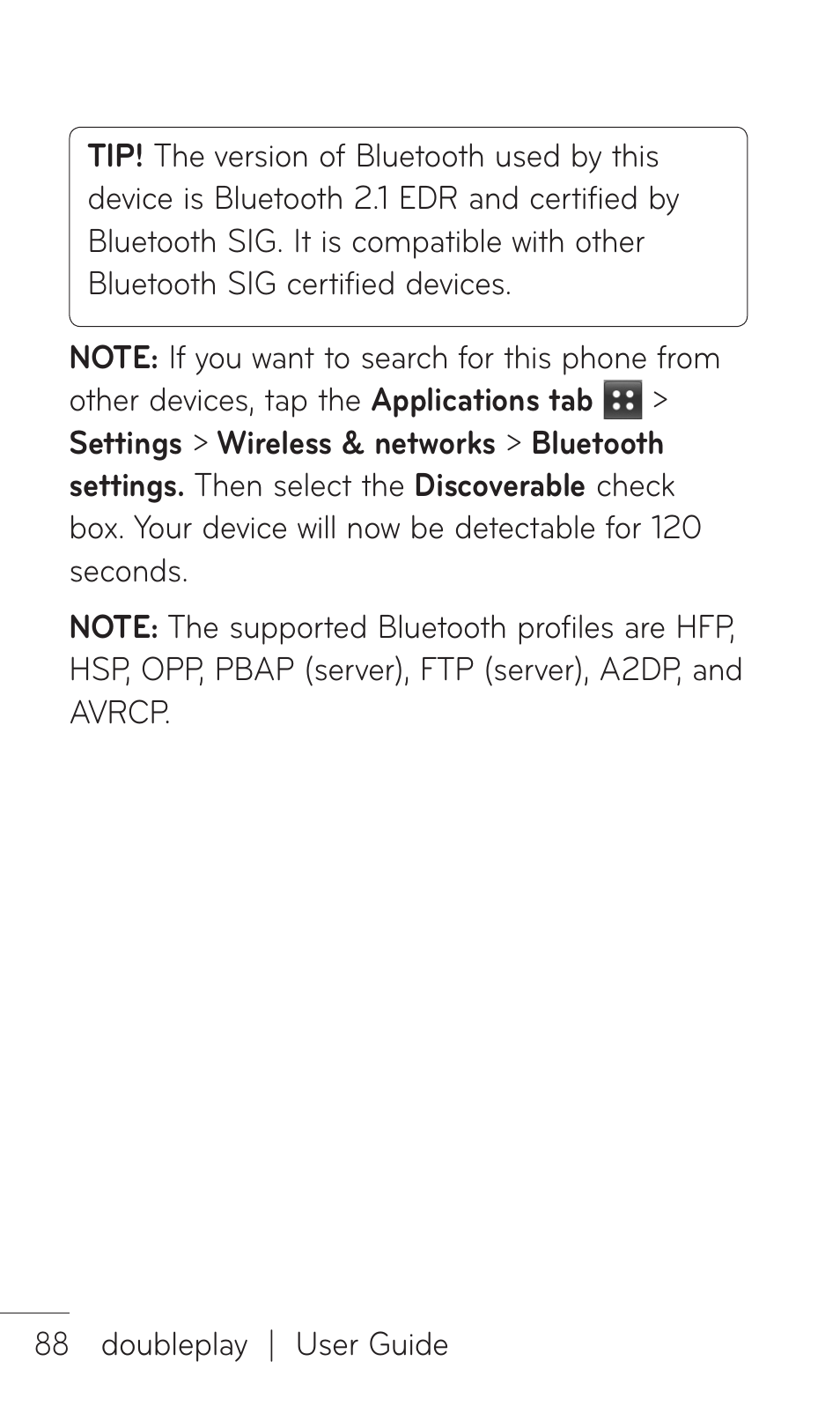 LG DOUBLEPLAY MFL67441301 User Manual | Page 88 / 196