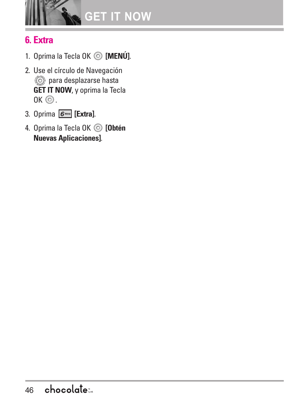 Extra, Get it now | LG Chocolate User Manual | Page 171 / 262