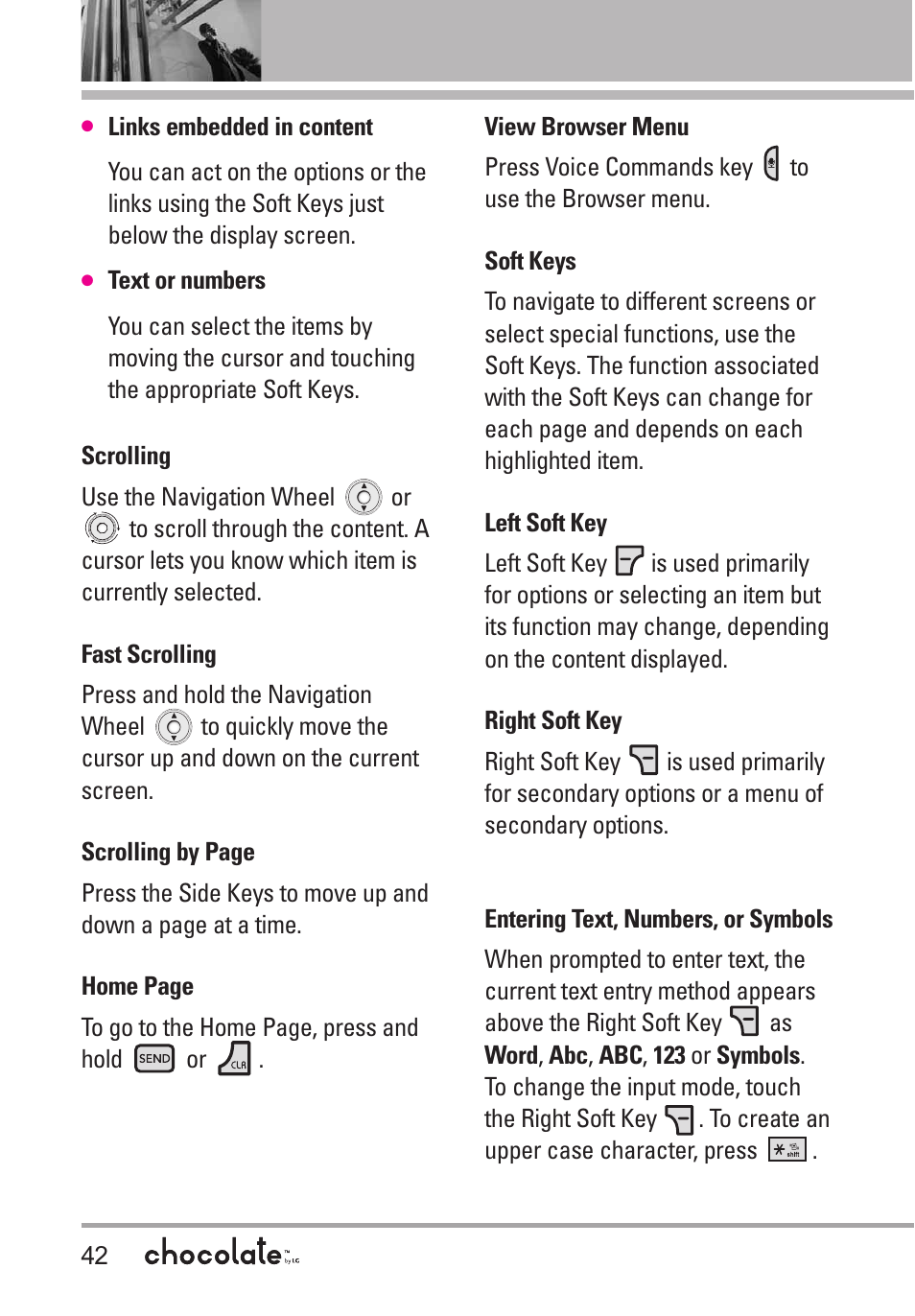 LG Chocolate User Manual | Page 44 / 262