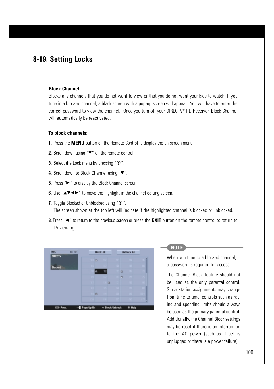 19. setting locks | LG LSS-3200A User Manual | Page 101 / 123