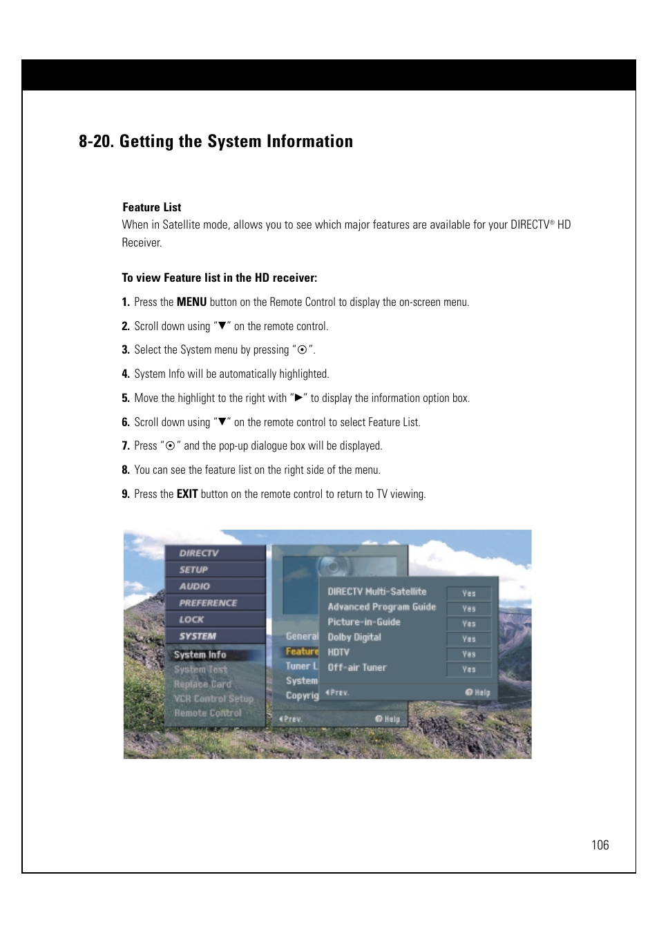 20. getting the system information | LG LSS-3200A User Manual | Page 107 / 123