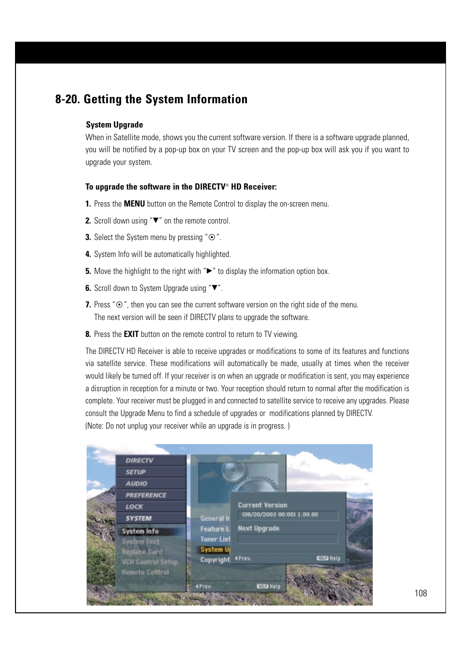 20. getting the system information | LG LSS-3200A User Manual | Page 109 / 123