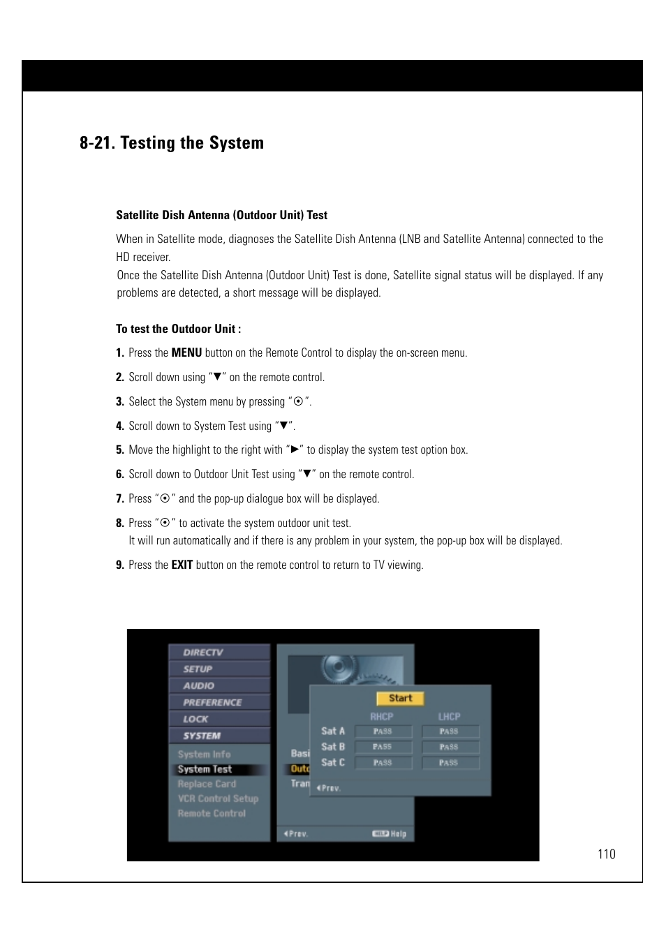 21. testing the system | LG LSS-3200A User Manual | Page 111 / 123